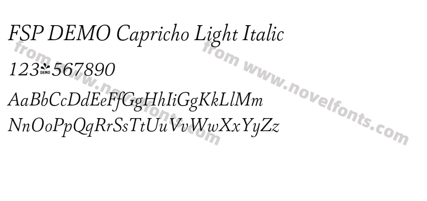 FSP DEMO Capricho Light ItalicPreview