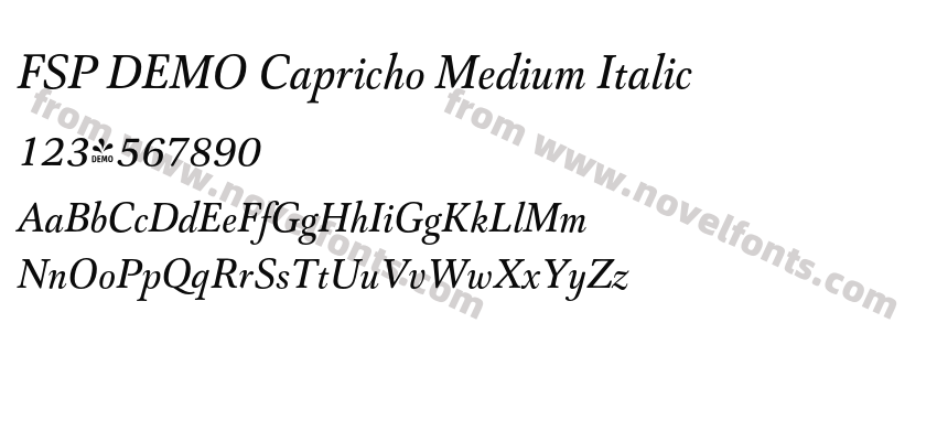 FSP DEMO Capricho Medium ItalicPreview