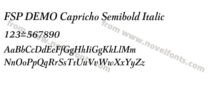 FSP DEMO Capricho Semibold ItalicPreview