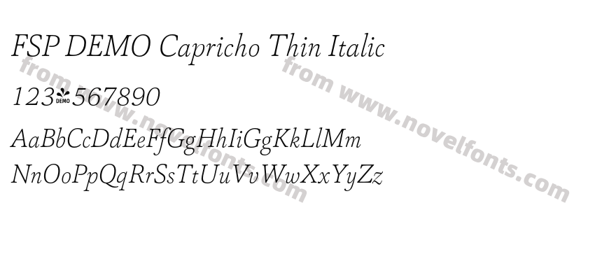 FSP DEMO Capricho Thin ItalicPreview
