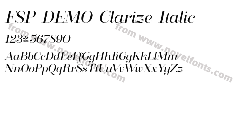 FSP DEMO Clarize ItalicPreview