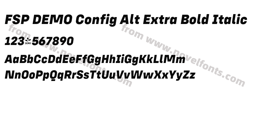 FSP DEMO Config Alt Extra Bold ItalicPreview