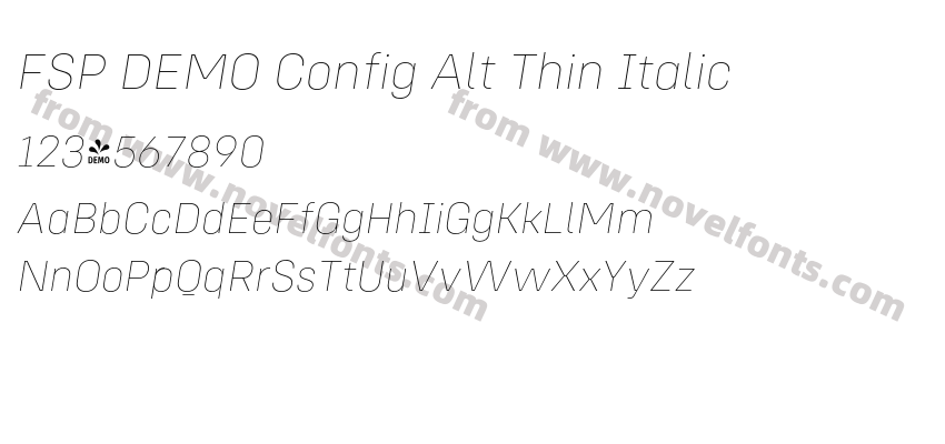 FSP DEMO Config Alt Thin ItalicPreview
