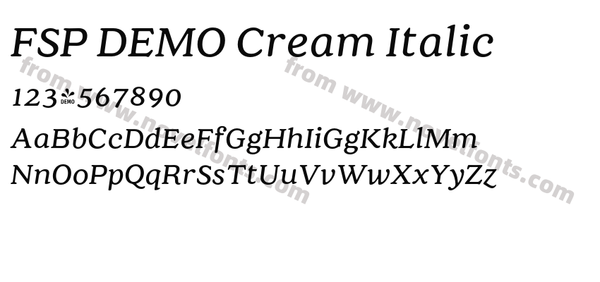 FSP DEMO Cream ItalicPreview