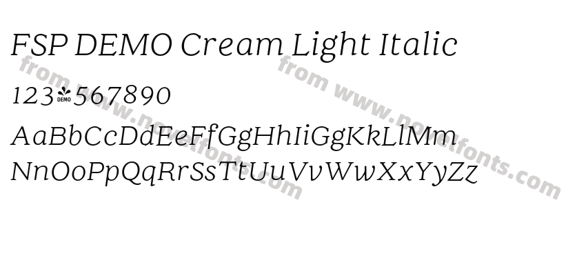 FSP DEMO Cream Light ItalicPreview