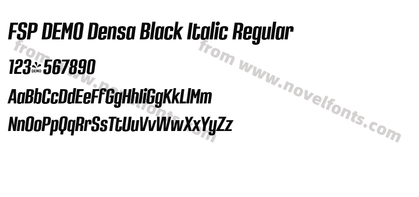 FSP DEMO Densa Black Italic RegularPreview