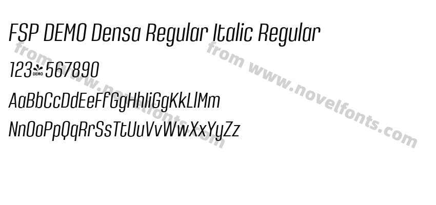 FSP DEMO Densa Regular Italic RegularPreview