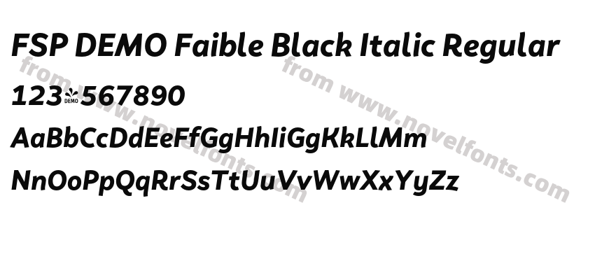 FSP DEMO Faible Black Italic RegularPreview
