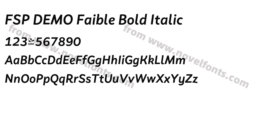 FSP DEMO Faible Bold ItalicPreview