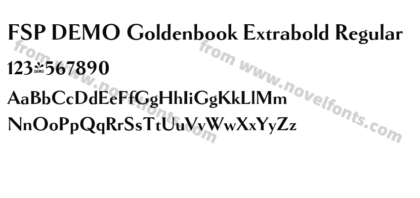 FSP DEMO Goldenbook Extrabold RegularPreview