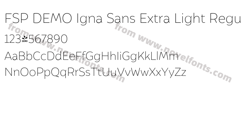 FSP DEMO Igna Sans Extra Light RegularPreview