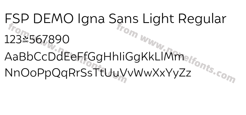 FSP DEMO Igna Sans Light RegularPreview