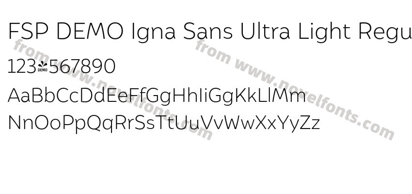 FSP DEMO Igna Sans Ultra Light RegularPreview