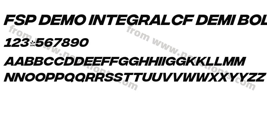 FSP DEMO IntegralCF Demi Bold ItalicPreview
