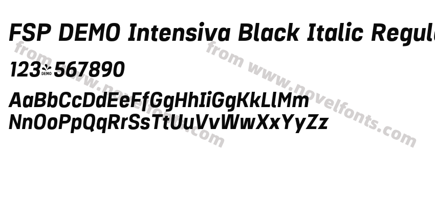 FSP DEMO Intensiva Black Italic RegularPreview