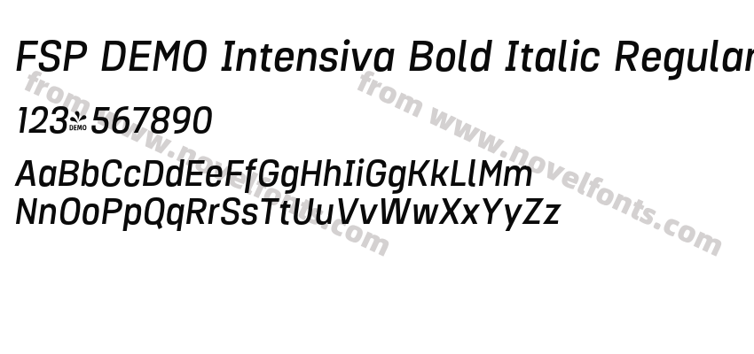 FSP DEMO Intensiva Bold Italic RegularPreview