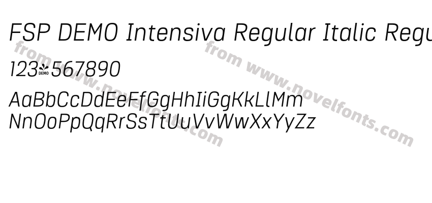 FSP DEMO Intensiva Regular Italic RegularPreview