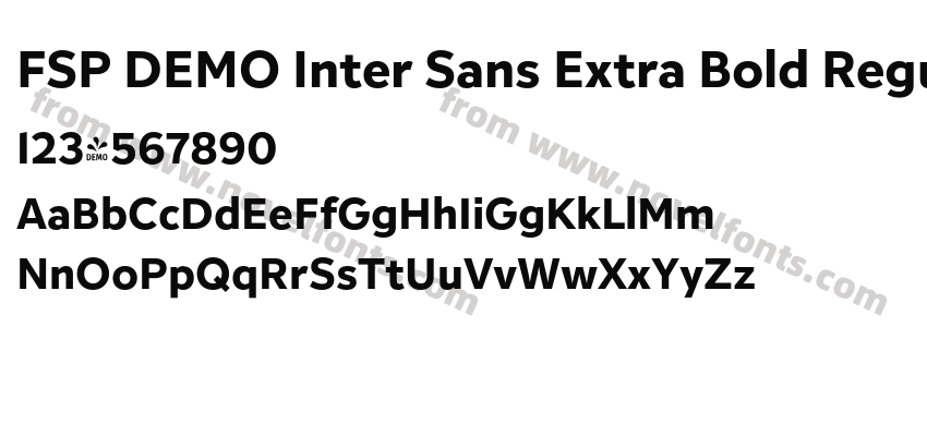 FSP DEMO Inter Sans Extra Bold RegularPreview