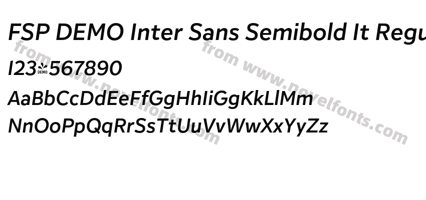 FSP DEMO Inter Sans Semibold It RegularPreview