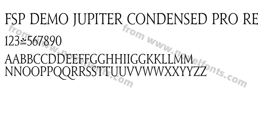 FSP DEMO Jupiter Condensed Pro RegularPreview