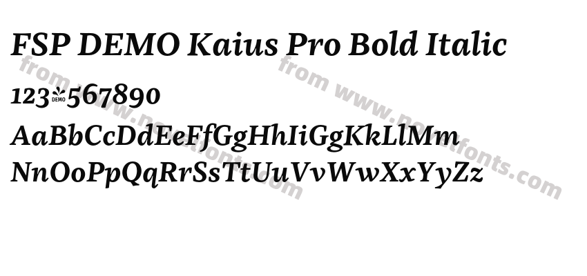 FSP DEMO Kaius Pro Bold ItalicPreview