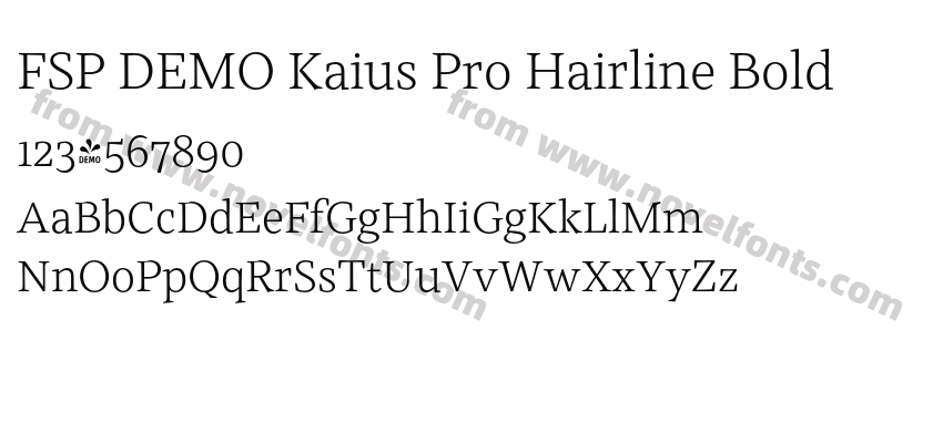 FSP DEMO Kaius Pro Hairline BoldPreview