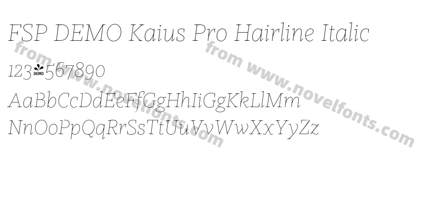 FSP DEMO Kaius Pro Hairline ItalicPreview