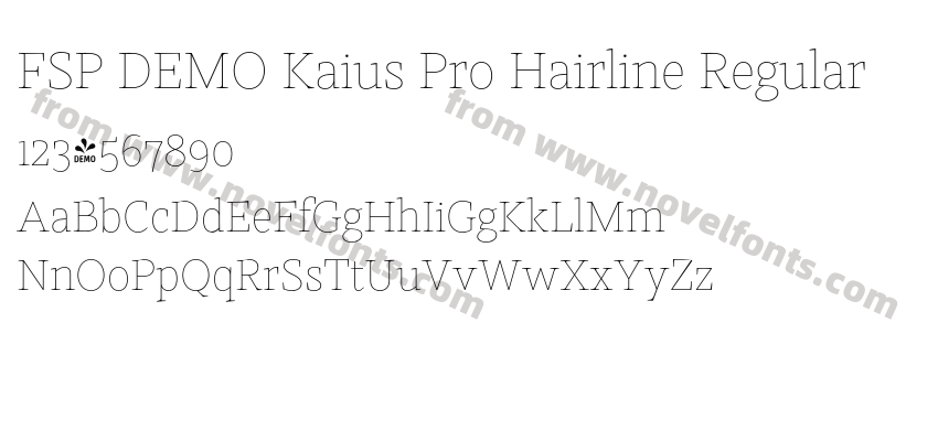 FSP DEMO Kaius Pro Hairline RegularPreview