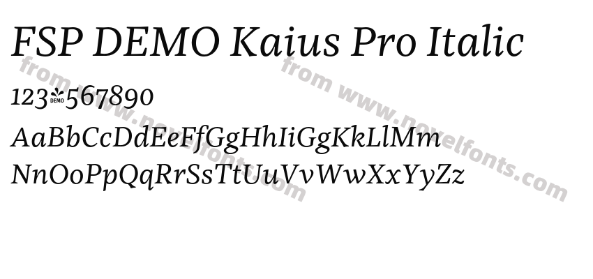 FSP DEMO Kaius Pro ItalicPreview