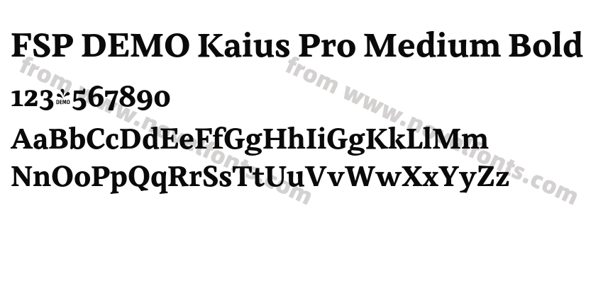 FSP DEMO Kaius Pro Medium BoldPreview