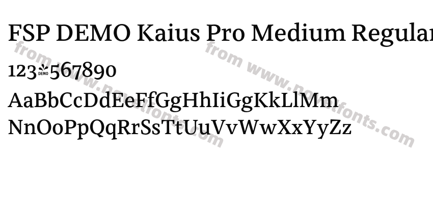 FSP DEMO Kaius Pro Medium RegularPreview