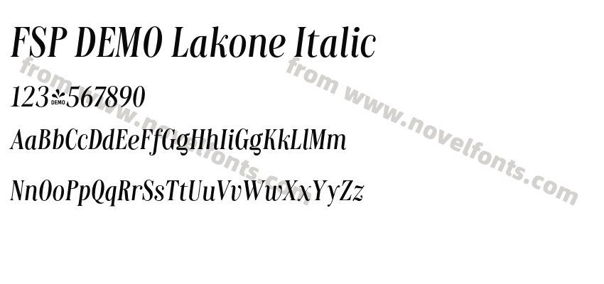 FSP DEMO Lakone ItalicPreview