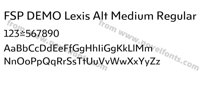 FSP DEMO Lexis Alt Medium RegularPreview