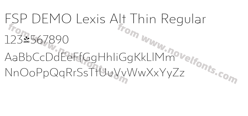 FSP DEMO Lexis Alt Thin RegularPreview