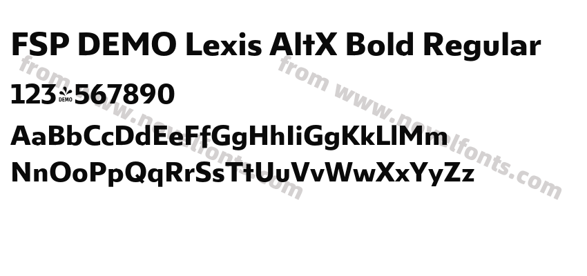 FSP DEMO Lexis AltX Bold RegularPreview
