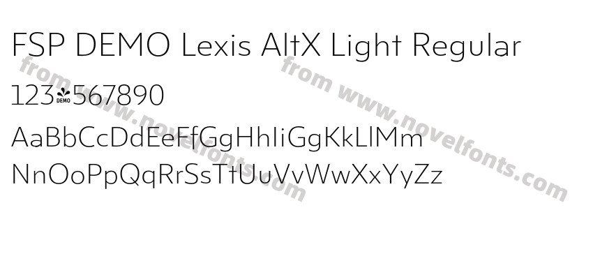 FSP DEMO Lexis AltX Light RegularPreview