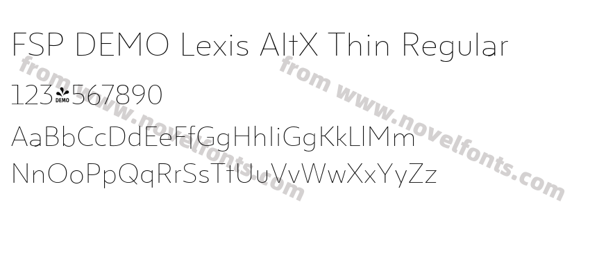 FSP DEMO Lexis AltX Thin RegularPreview