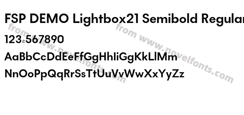 FSP DEMO Lightbox21 Semibold RegularPreview