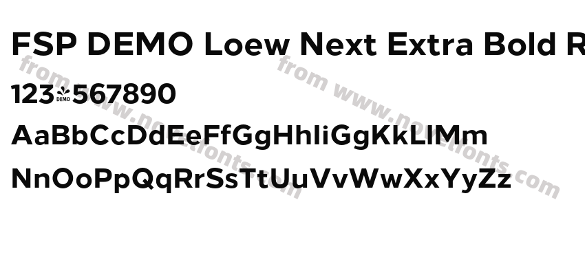 FSP DEMO Loew Next Extra Bold RegularPreview