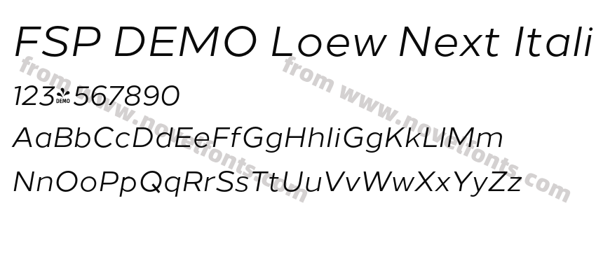 FSP DEMO Loew Next ItalicPreview