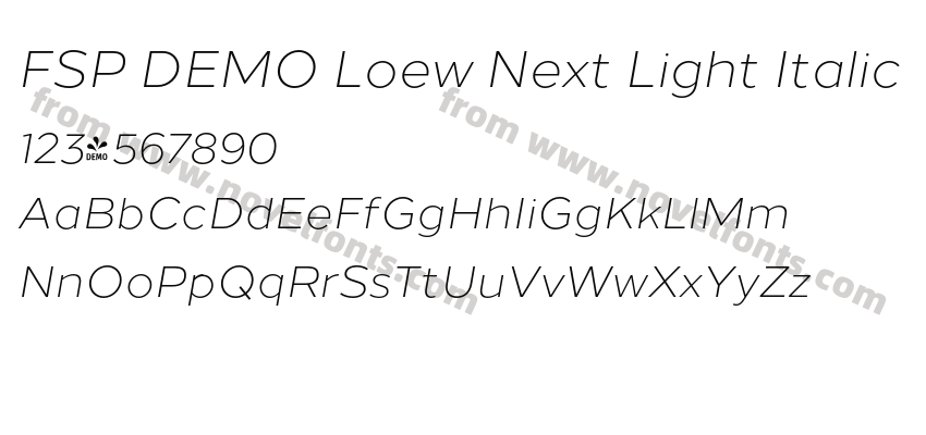 FSP DEMO Loew Next Light ItalicPreview