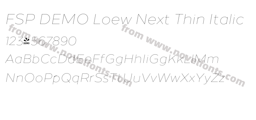 FSP DEMO Loew Next Thin ItalicPreview