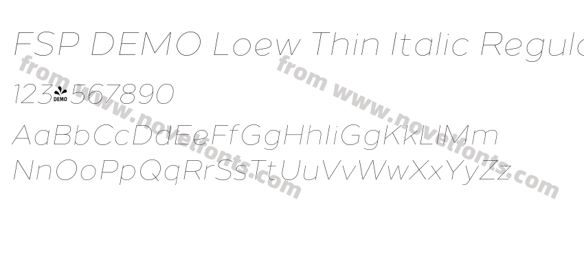 FSP DEMO Loew Thin Italic RegularPreview