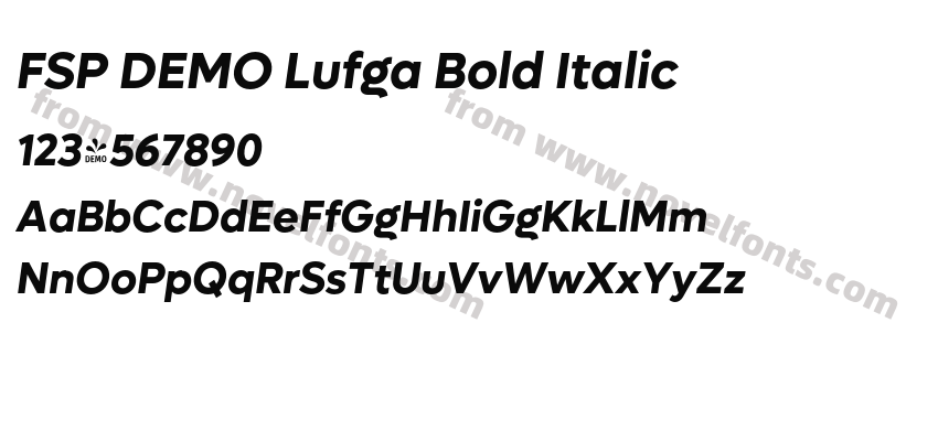 FSP DEMO Lufga Bold ItalicPreview