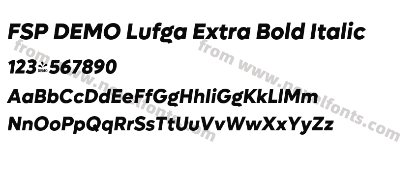 FSP DEMO Lufga Extra Bold ItalicPreview