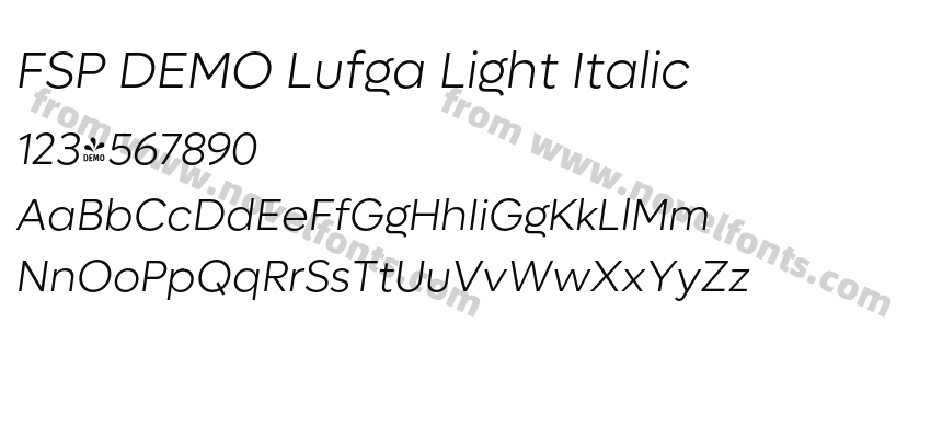 FSP DEMO Lufga Light ItalicPreview