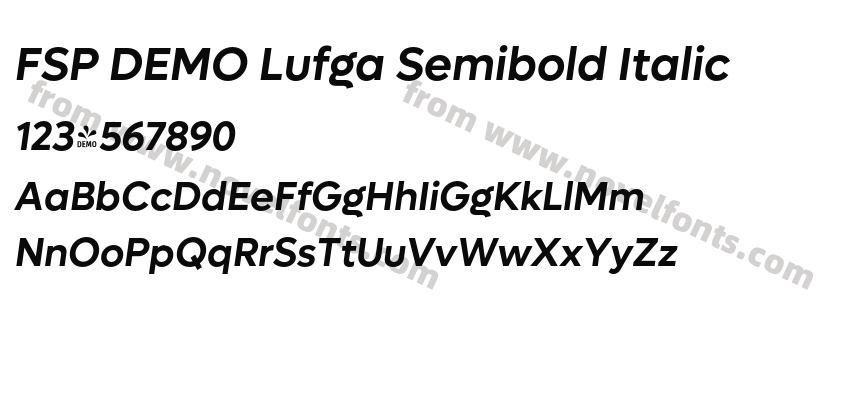 FSP DEMO Lufga Semibold ItalicPreview