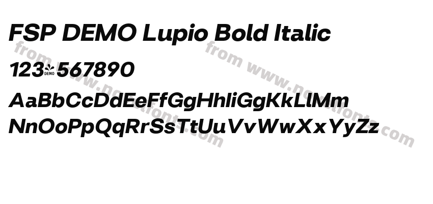 FSP DEMO Lupio Bold ItalicPreview