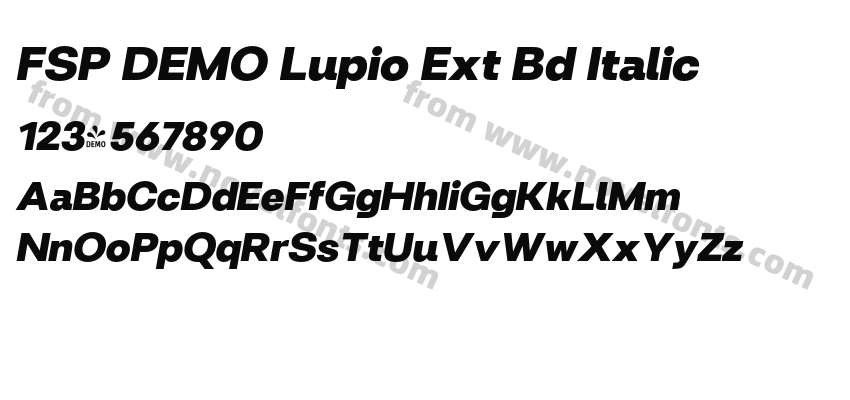 FSP DEMO Lupio Ext Bd ItalicPreview