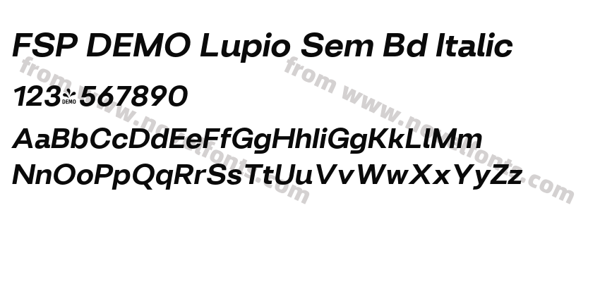FSP DEMO Lupio Sem Bd ItalicPreview